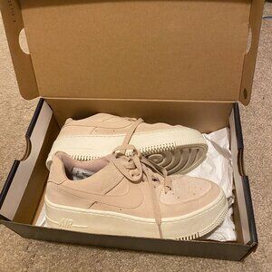 Nike Air Force 1 Sage Shoes | Baby Pink Suede
